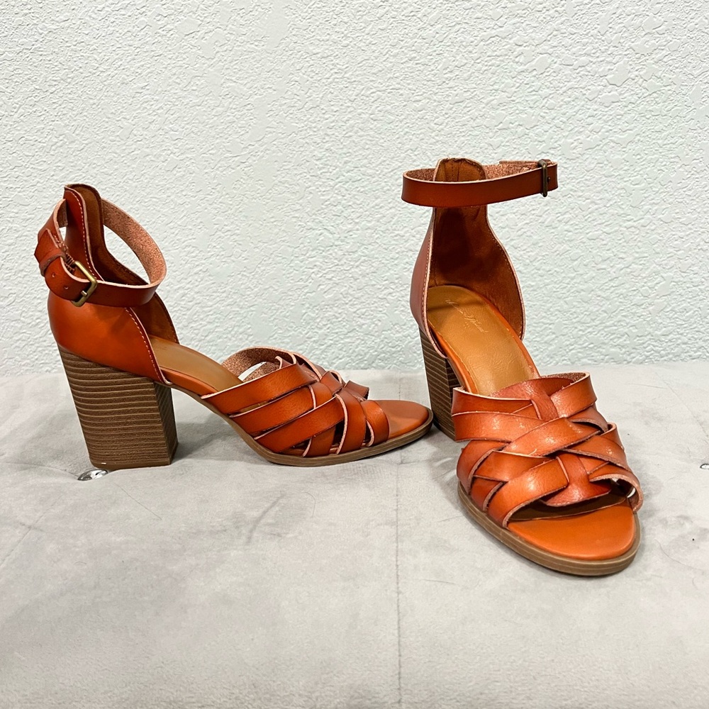 New, never worn light brown sandals